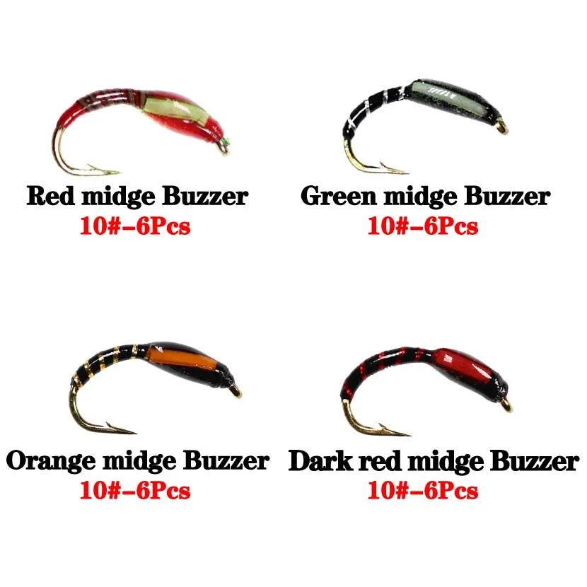 Señuelos de ninfa Midge Hegene para pesca de trucha con epoxi - imagen 3