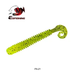 ESFISHING Senuelo blando cola rizada 60mm - Para Lucio y Perca