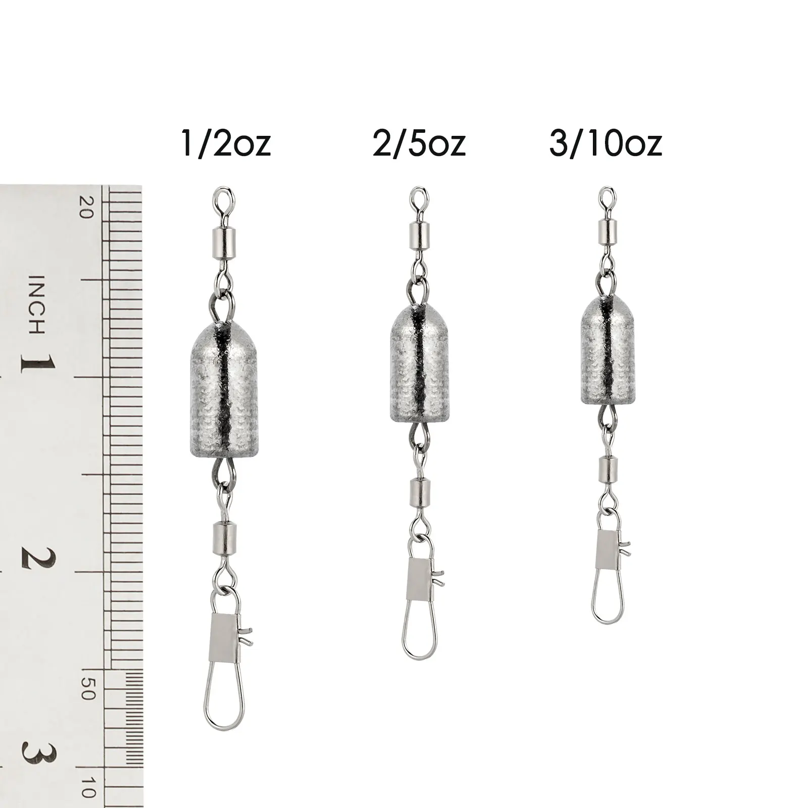 Plomo de pesca forma de bala con giratorio Dr.Fish