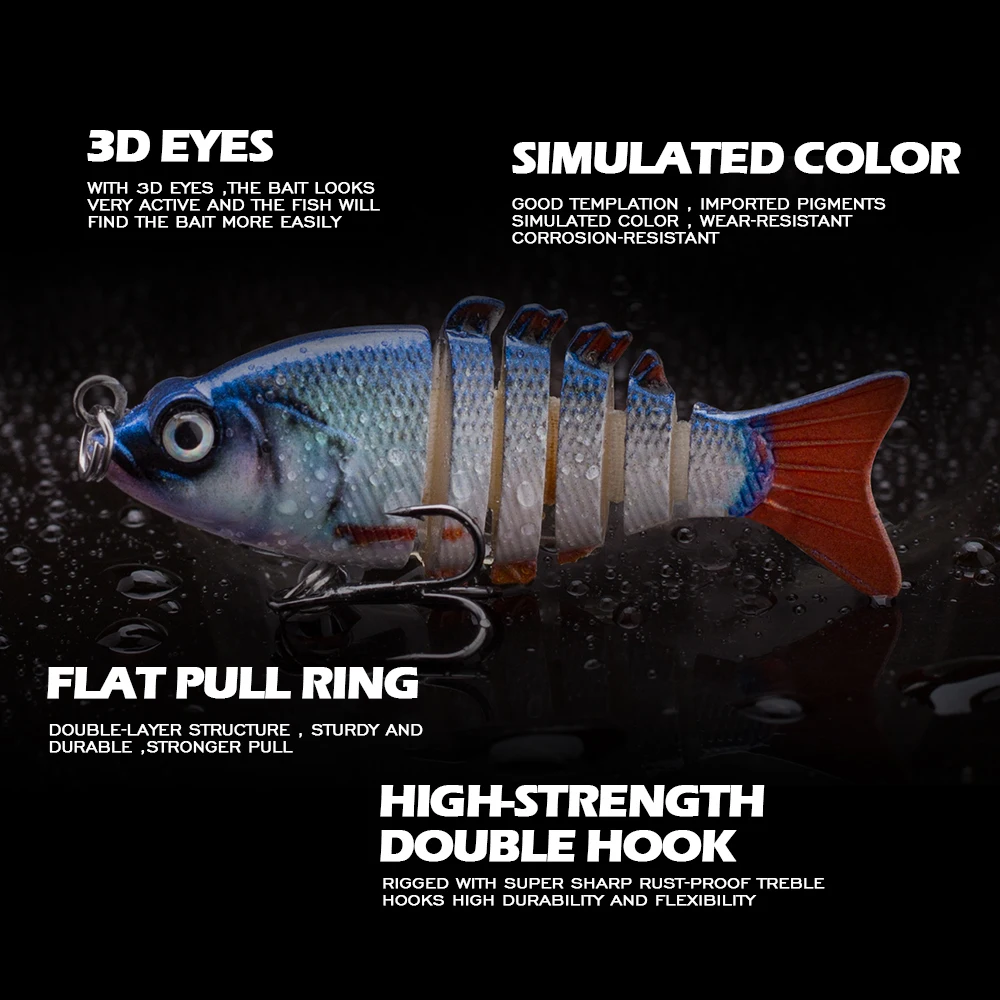 Kit Señuelos Swimbait articulados para lubina - imagen 2