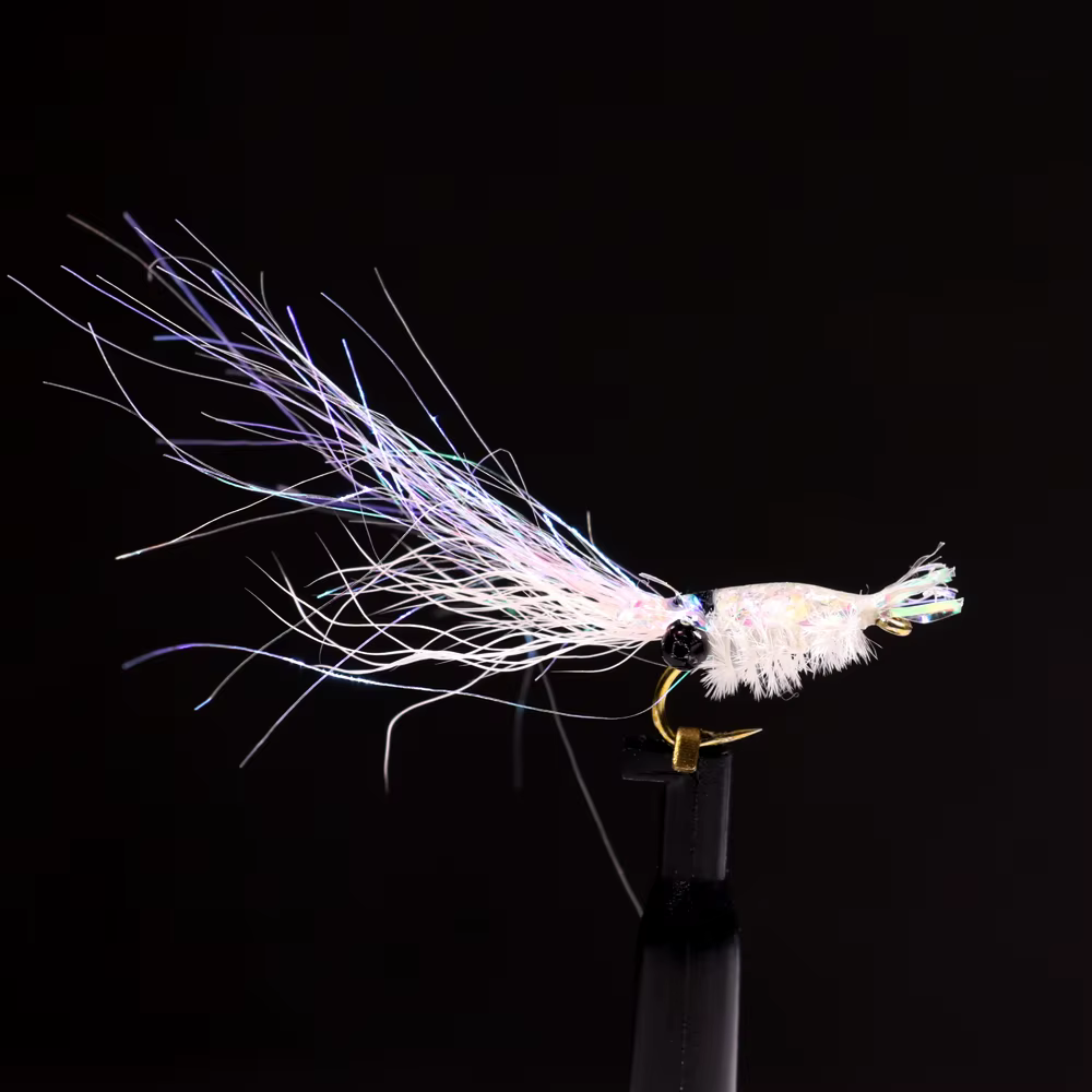 Mosca Ninfa Camarón Blanco Bimoo #4-#16 – Lubina Trucha Steelhead - imagen 4