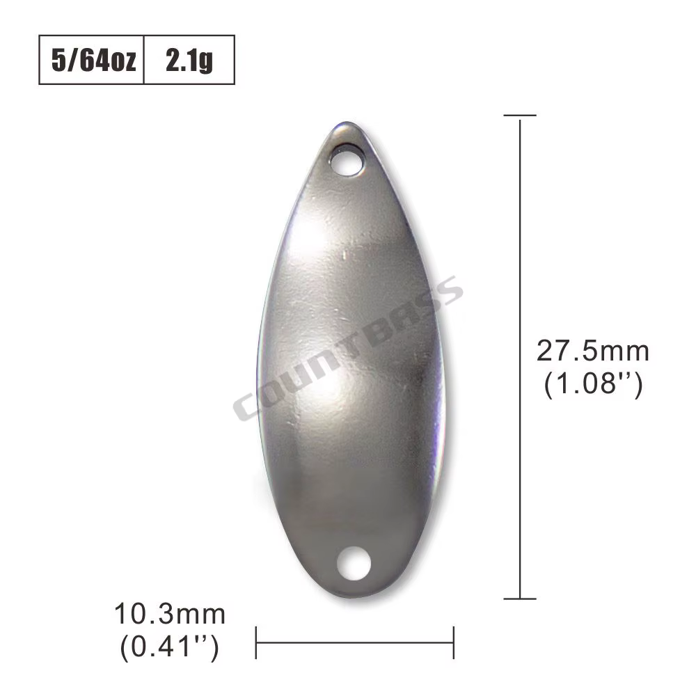 Cucharas Countbass Salmón Micro latón blanco SP012 para Lucio - imagen 3