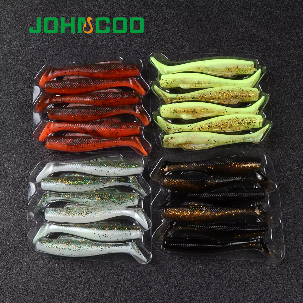 JOHNCOO Swimbait TPR cola de paleta – Señuelo blando para lubina - imagen 2