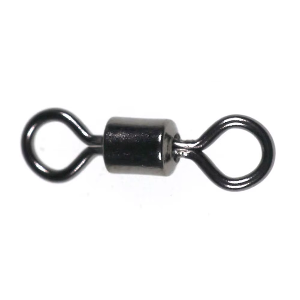 Conector giratorio doble anillo negro accesorio terminal para pesca