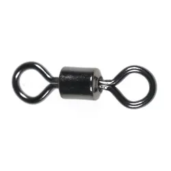 Conector giratorio doble anillo negro accesorio terminal para pesca