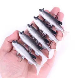 Swimbait blando de silicona para carpa y perca 7,5 cm