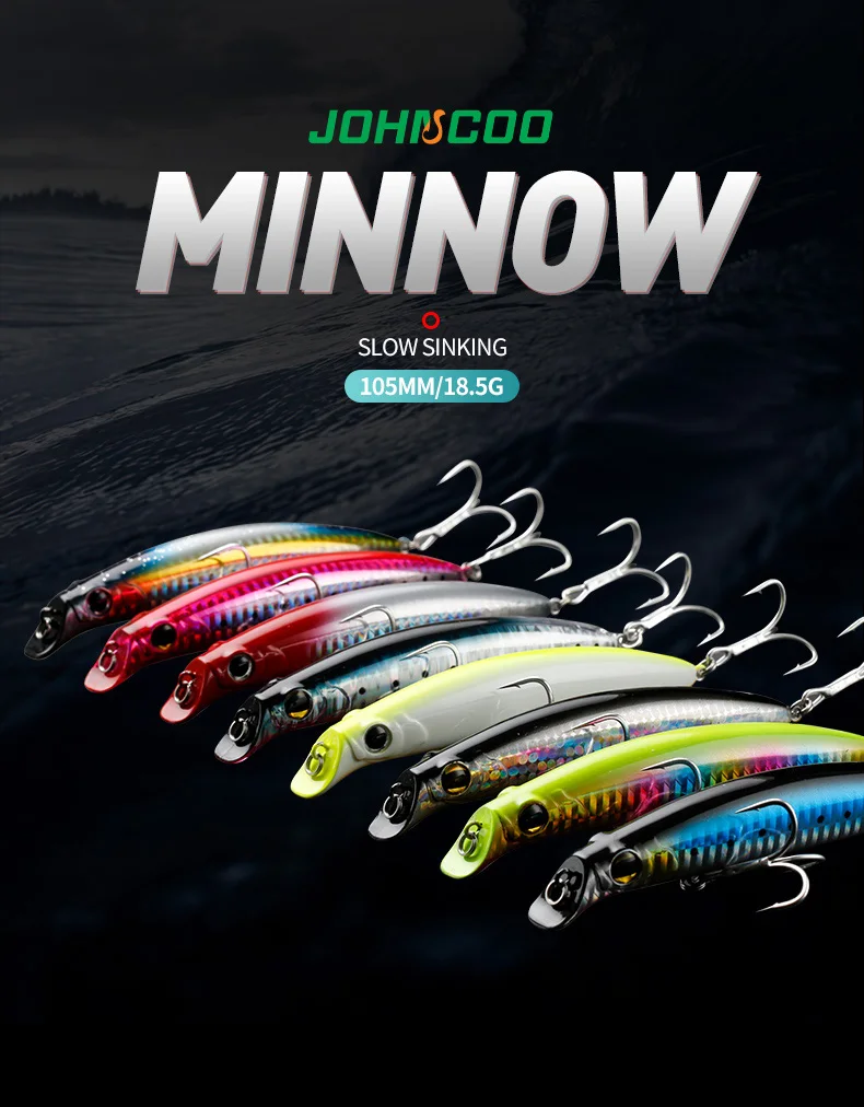 JOHNCOO Minnow Wobbler en varios colores