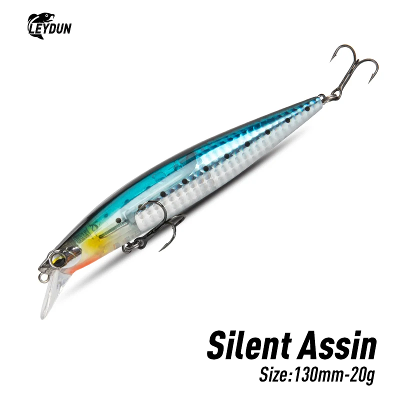 LEYDUN Wobbler 130mm 20g – Flotante para lubina con hoja Flash - imagen 3