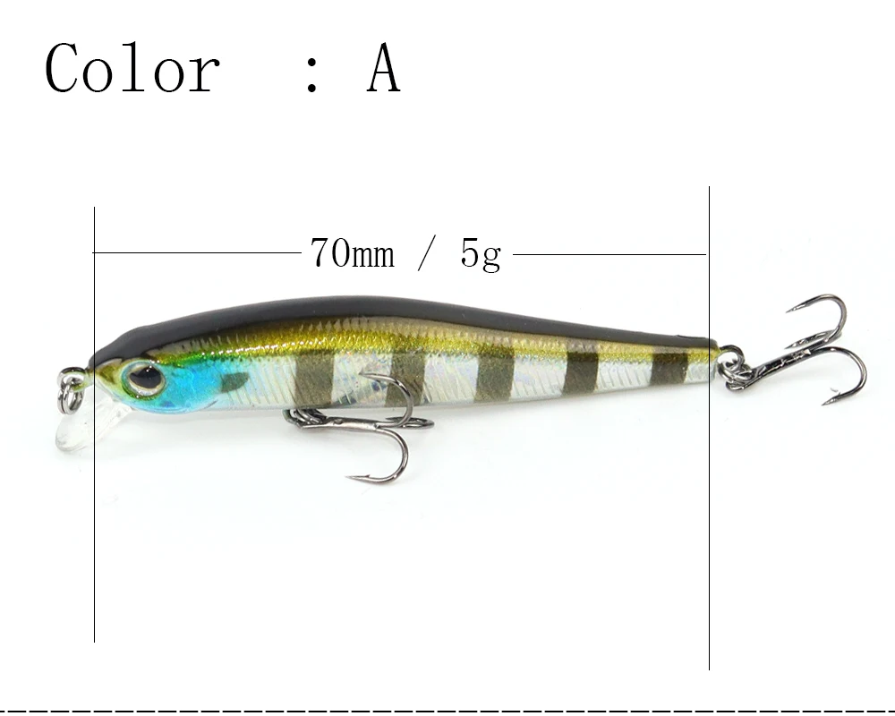 Wobbler magnético duro 70 mm y 5 g