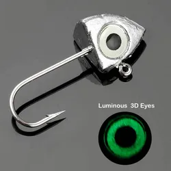 JOHNCOO-Mini Jig Head con ojos 3D para lubina - 2-6 g, 8 uds