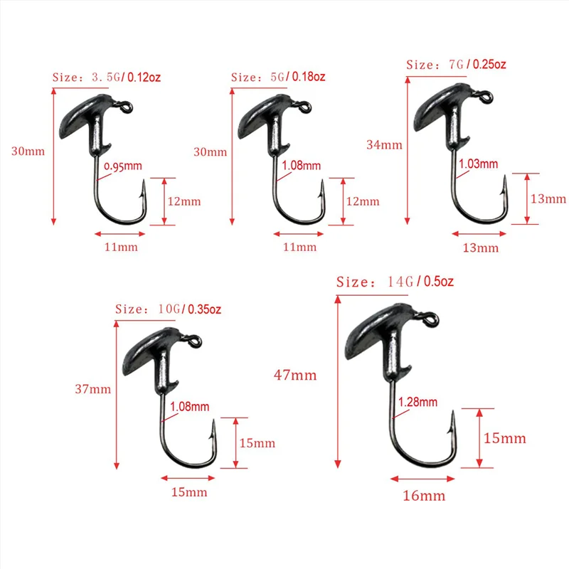 Anzuelos Jig Head con plomo reforzados de acero al carbono TEASER - imagen 3