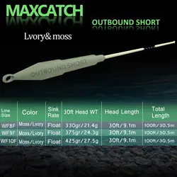 Línea mosca corta saliente Maximumcatch 6-10wt Marfil 30m 2 bucles soldados
