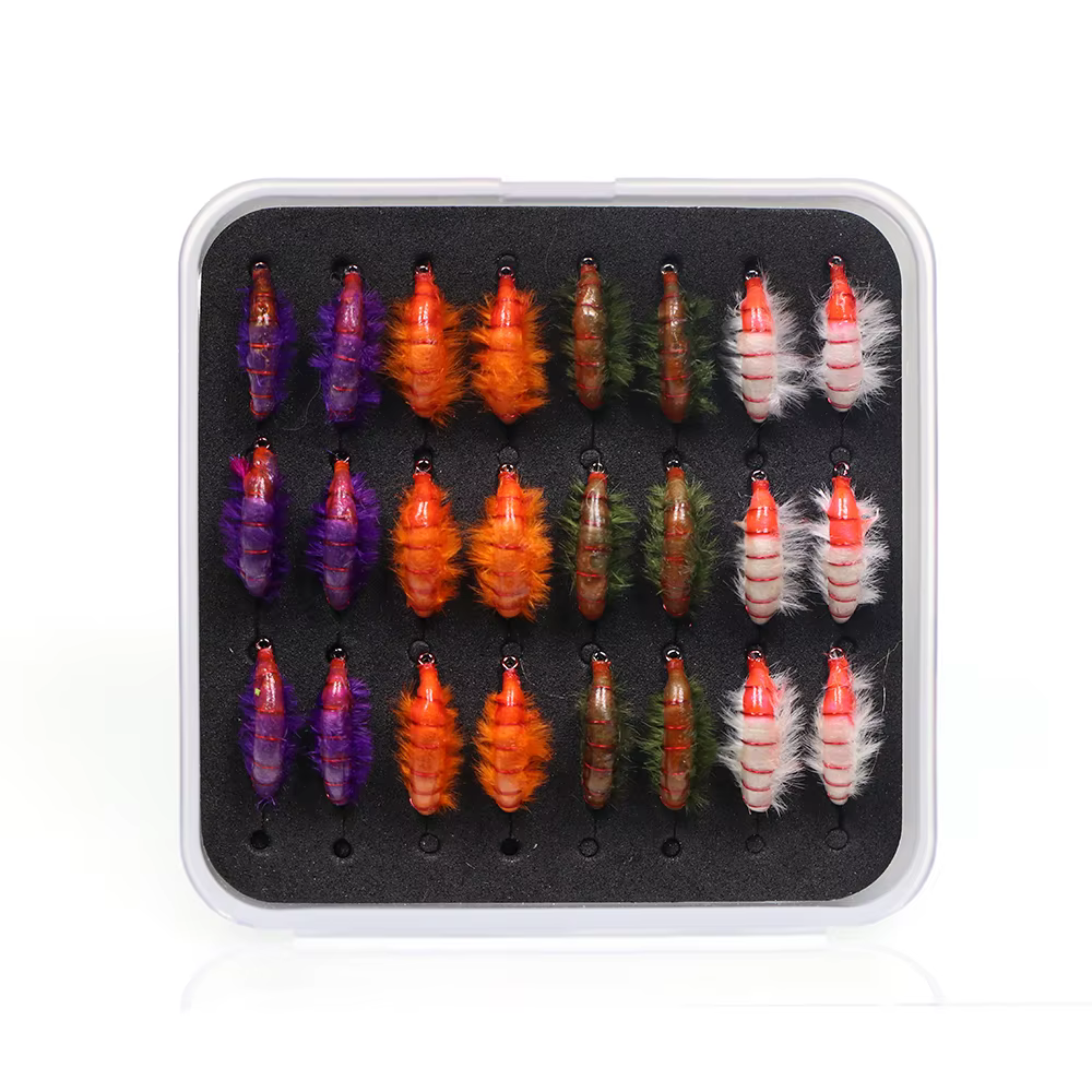 Ninfas Scud Bug ICERIO – Anzuelos con púas para trucha y carpa - imagen 5