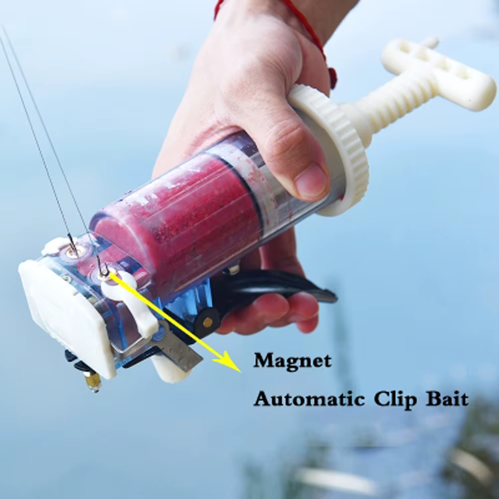 Dispositivo de modelado para cebos con clip magnético automático