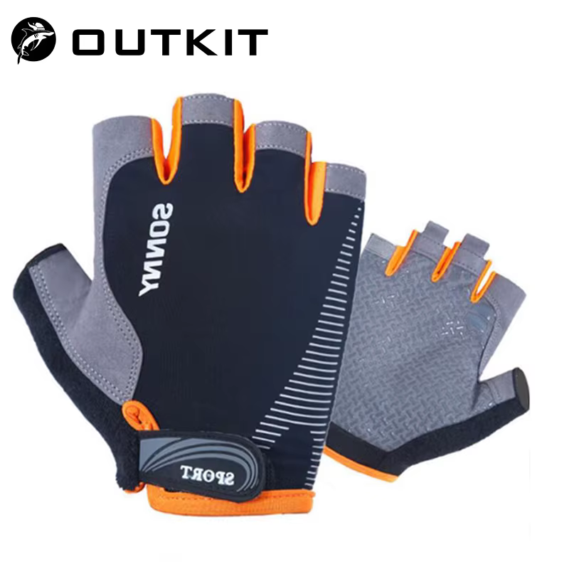 Guantes de ciclismo antideslizantes en uso