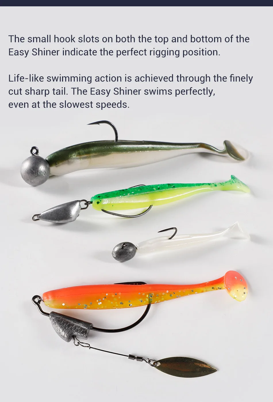 Variedad de colores del señuelo NOEBY Easy Shiner