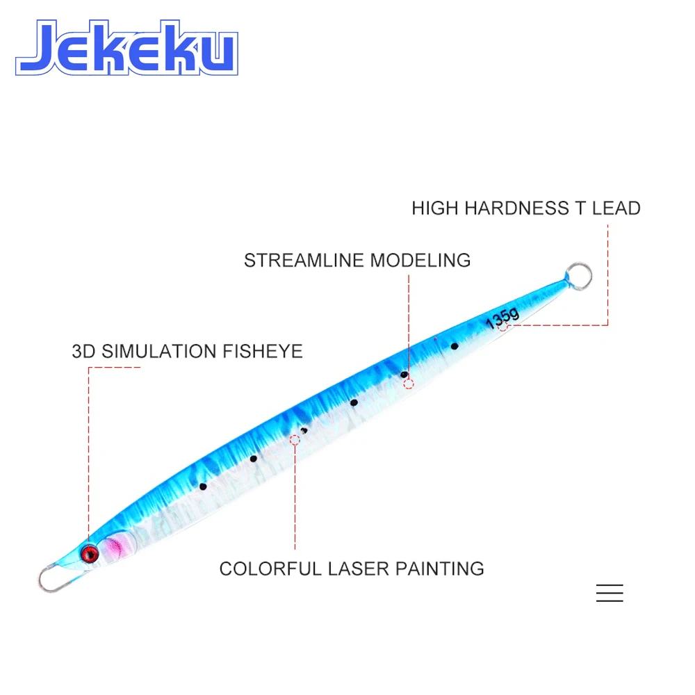 JEKEKU señuelo cuchara jigging de metal para lubina - imagen 3