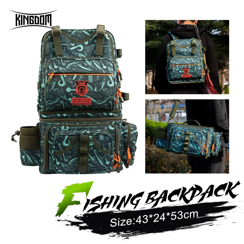Kingdom Fishing Mochila 1000D impermeable para pesca de invierno - imagen 2