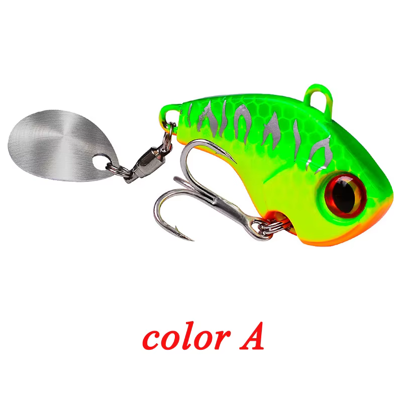 POETRYYI Spinnerbait metálico – Jig de orilla con hoja vibrante