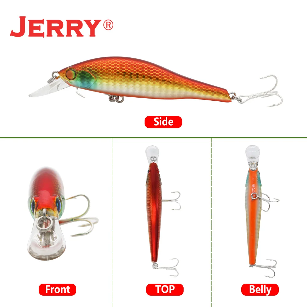 Jerry Jerkbait Wobbler de buceo profundo para piscardo, lubina y lucio - imagen 3