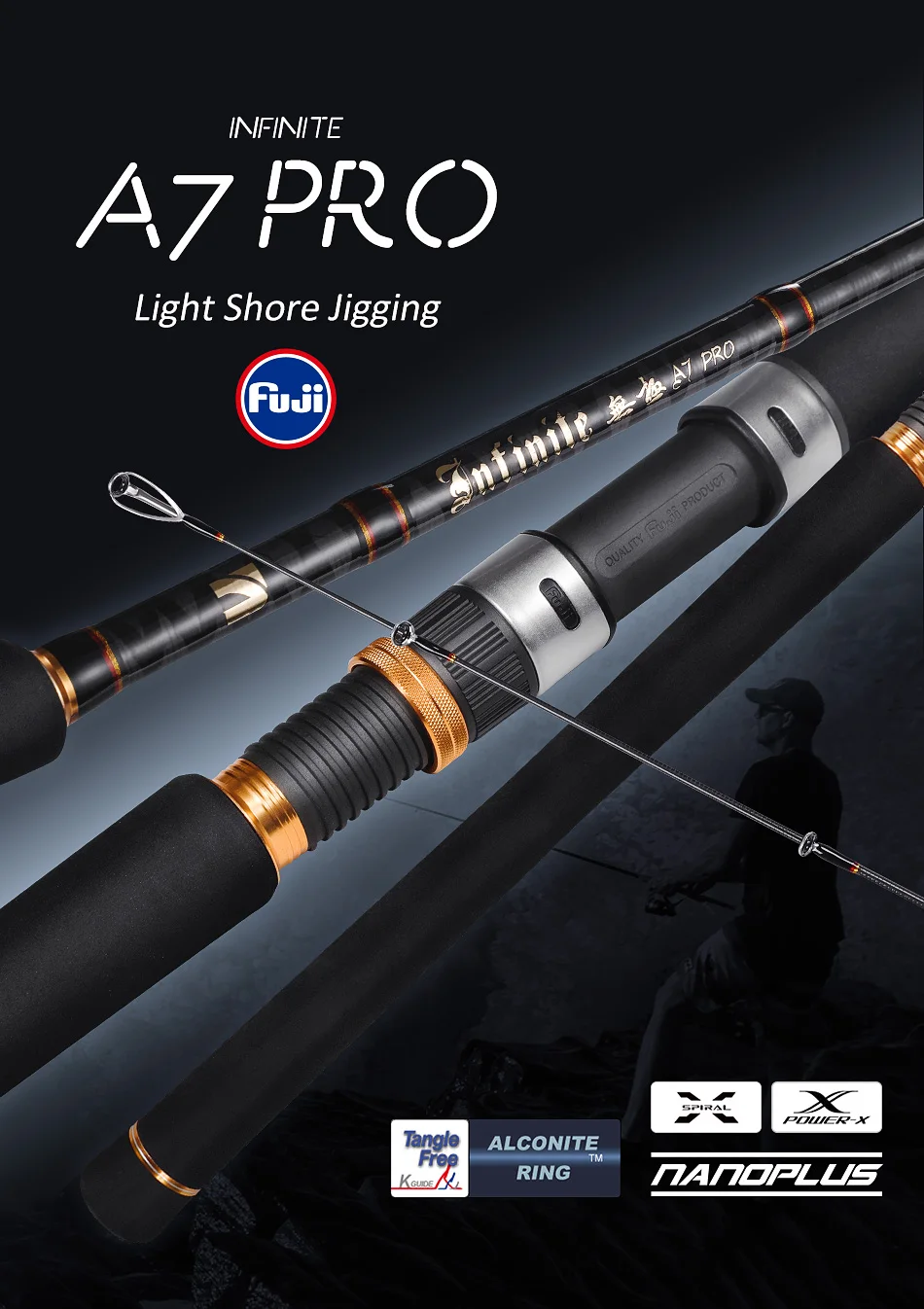 Caña Noeby Shore Jigging en configuración completa