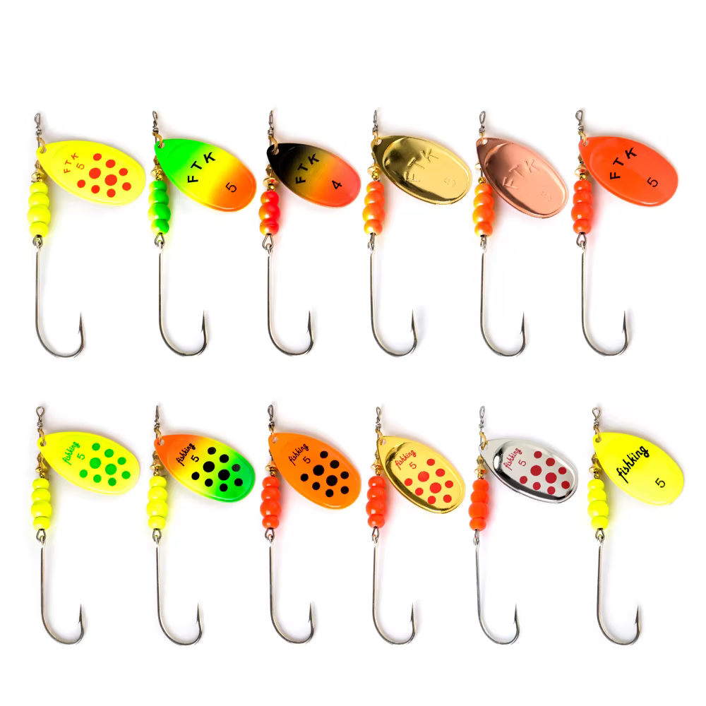 Señuelo giratorio metálico para lucio y perca - un solo gancho - imagen 5