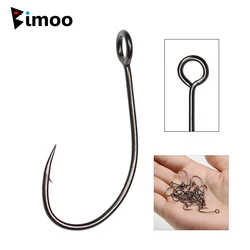 Bimoo Anzuelos Ojo Grande Mosca – Acero Carbono