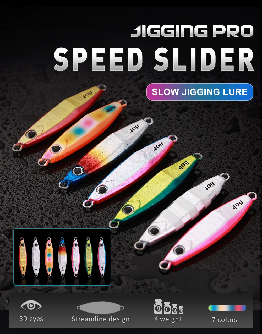 Señuelo Jiggingpro Speed Slider vista frontal