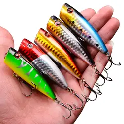 Popper 7cm 9g - Set 5 piezas Trucha Lubina Carpa