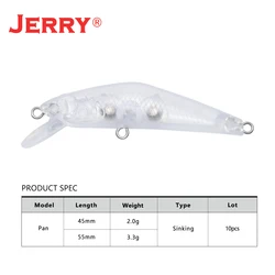 Jerry Pan Jerkbait Micro Minnow – Señuelo de pesca para roca 45-55mm