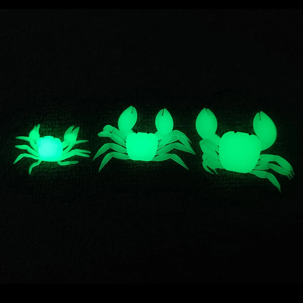 Señuelo de cangrejo de vinilo luminiscente con natación 3D - imagen 3