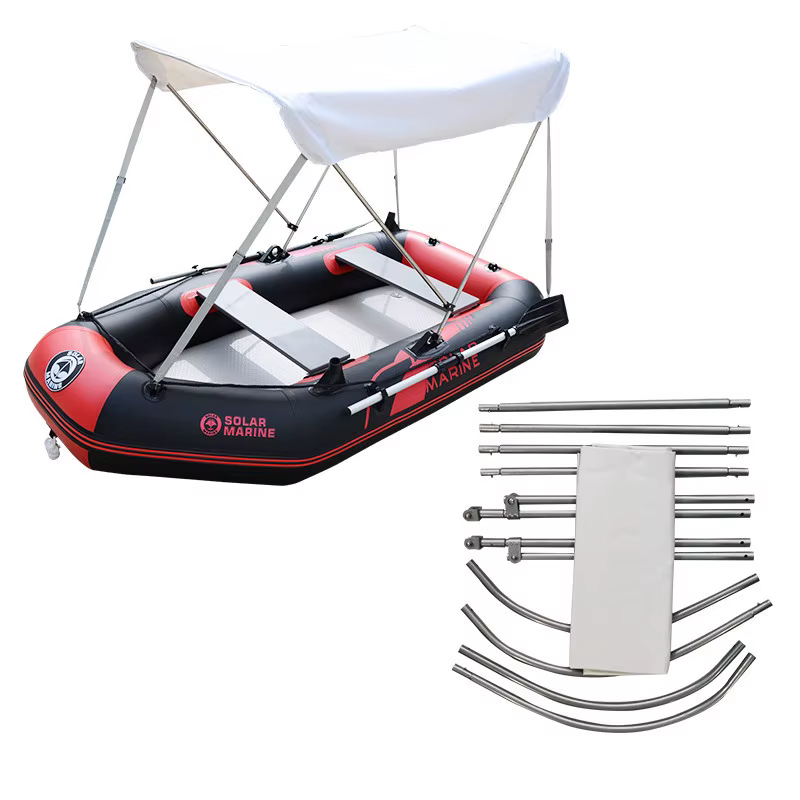 Solar Kayak de pesca inflable PVC con protección UV y toldo - imagen 2