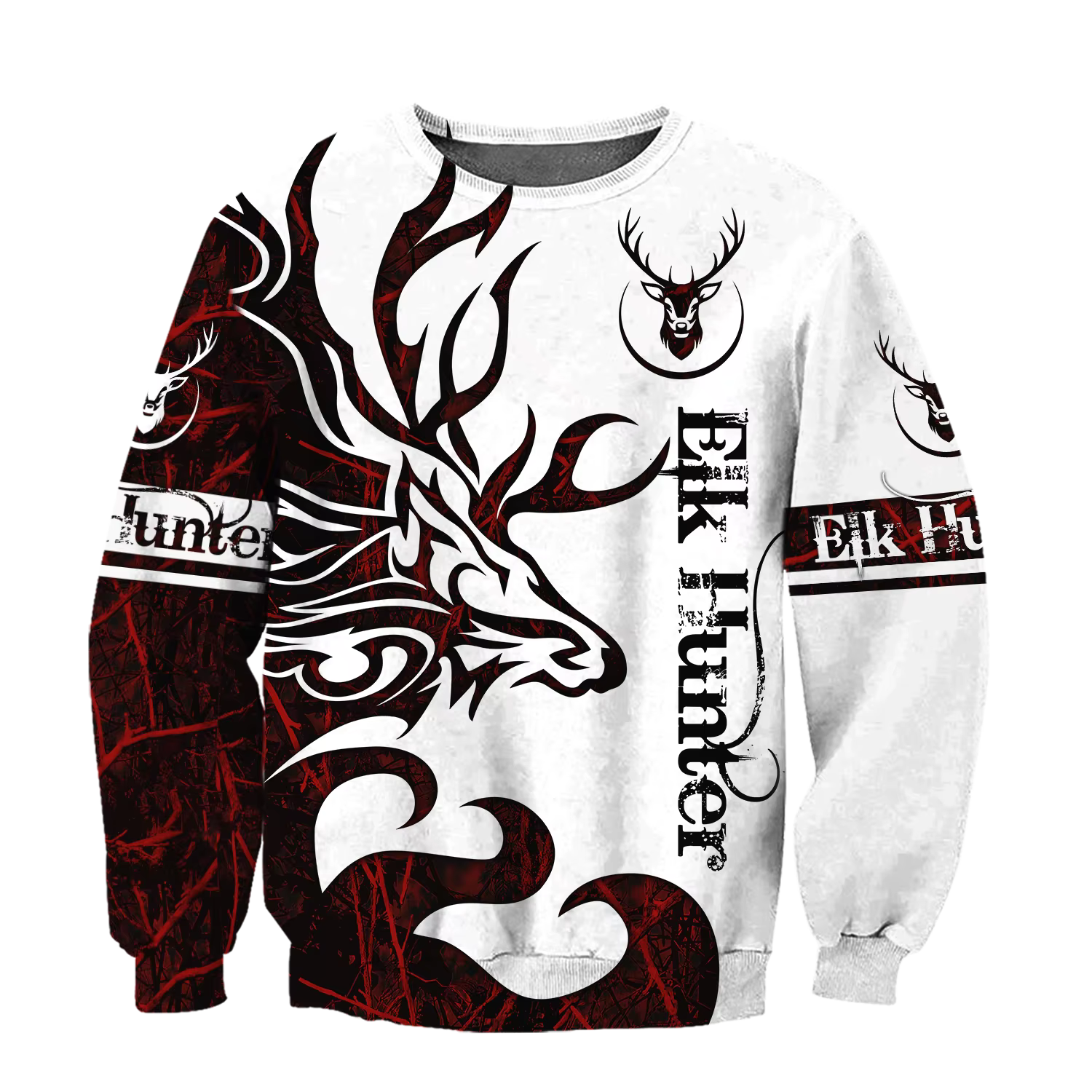 Sudadera ElK Hunting con capucha y cremallera – Estampado 3D unisex - imagen 5