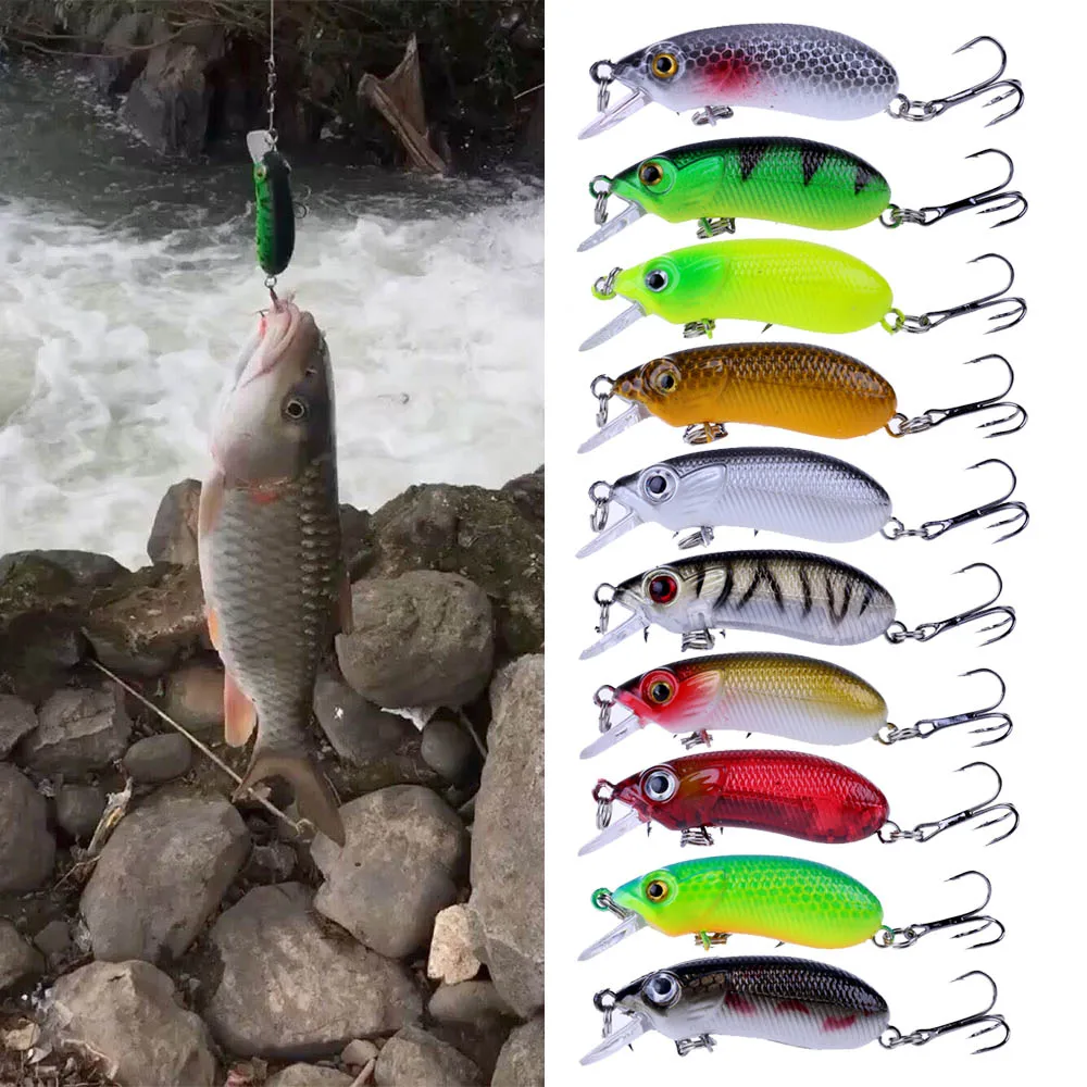 Señuelos crankbait en vista lateral