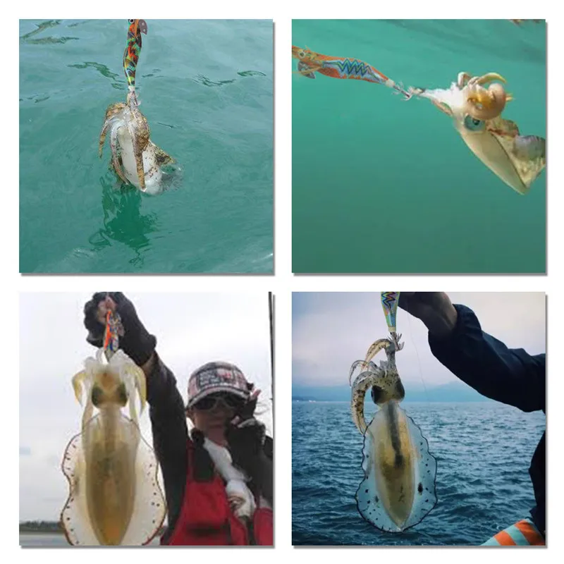 Cebo luminoso calamar – Anzuelo y guía de acero marino - imagen 5