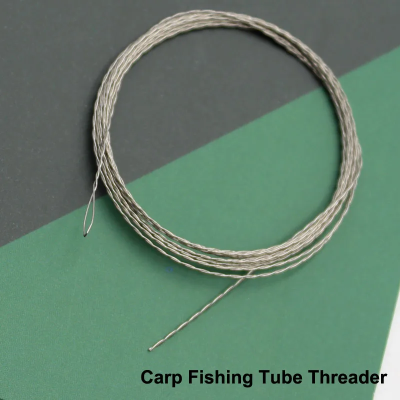 Enhebrador de tubo para carpa en uso