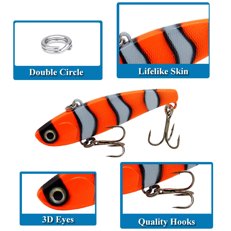 POETRYYI Lipless Crankbait hundido – Señuelo vibratorio para agua fría - imagen 3