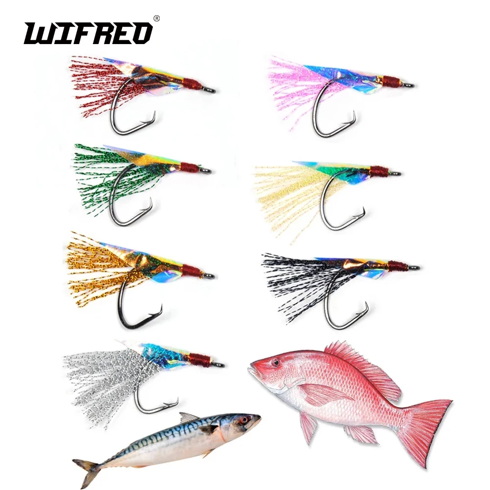 Wifreo anzuelos circulares Moscas Sabiki Rig Flash Flies agua salada - imagen 2
