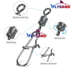 Giratorios Coastlock FLYSAND – Cierre seguro para pesca costera
