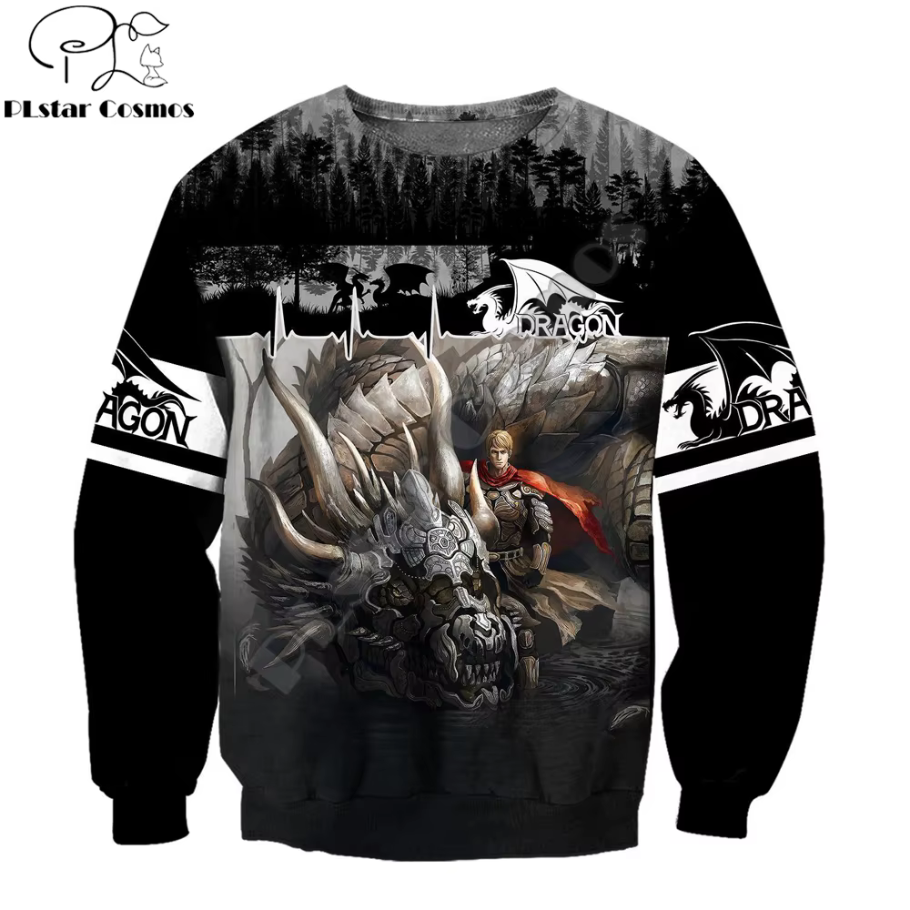 Sudadera Dragon Knight Armor KJ403 - Estampado 3D Pesca - imagen 5