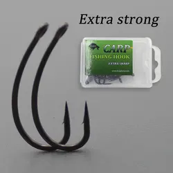 Anzuelos Kurv para carpa – Vástago curvado con púas y PTFE