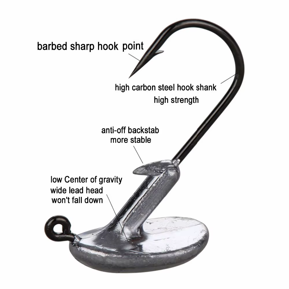 Anzuelos Jig Head Anticolgantes pesados para vinilo - imagen 5