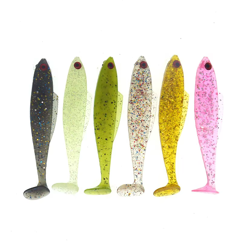 Señuelos vinilo T-tail para pesca con cola en forma de T - imagen 4