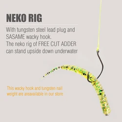 Lureholic Rock Adder Finisas Mini señuelo pesca suave tipo aguja cola