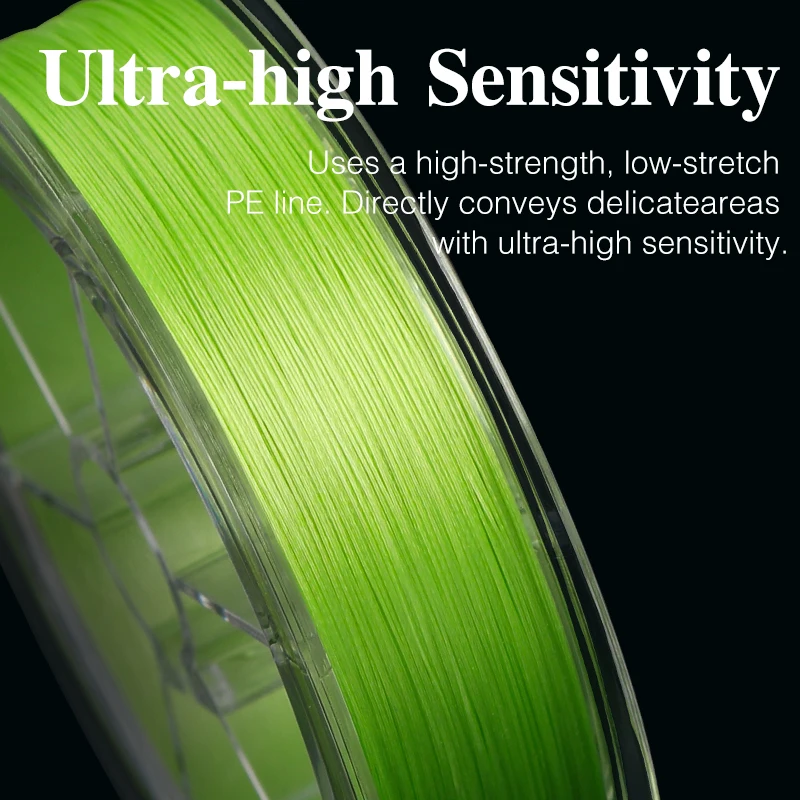 TSURINOYA Exceed hilo trenzado verde ultra suave de alta resistencia