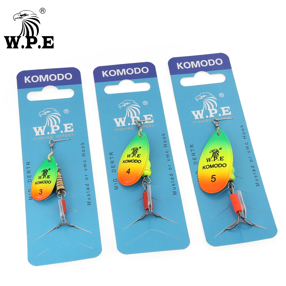 W.P.E Spinner Latón 3/4#-5# Cuchara Giratoria 6,8-13,4g Bass Pike - imagen 3