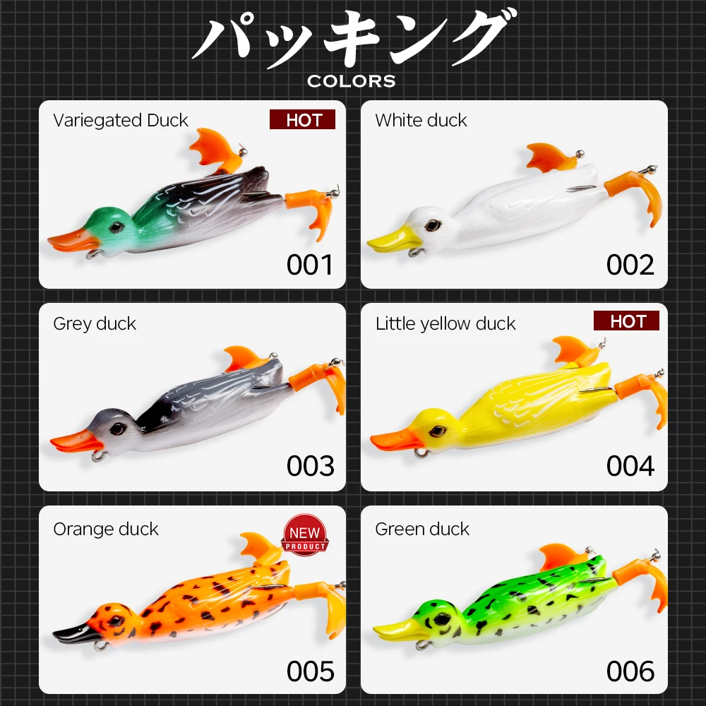 Señuelo Pato Popper de superficie para pesca