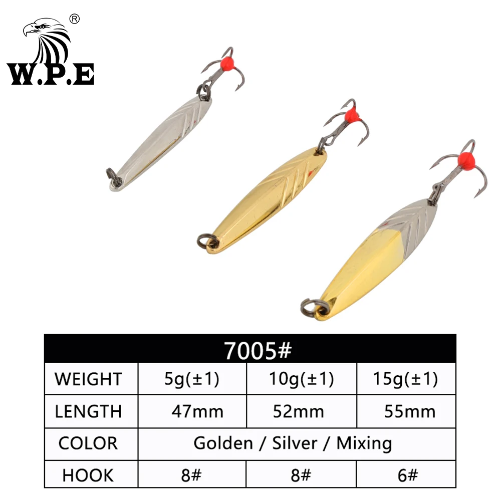 Cuchara triple para pesca en hielo W.P.E, señuelo duro - imagen 2