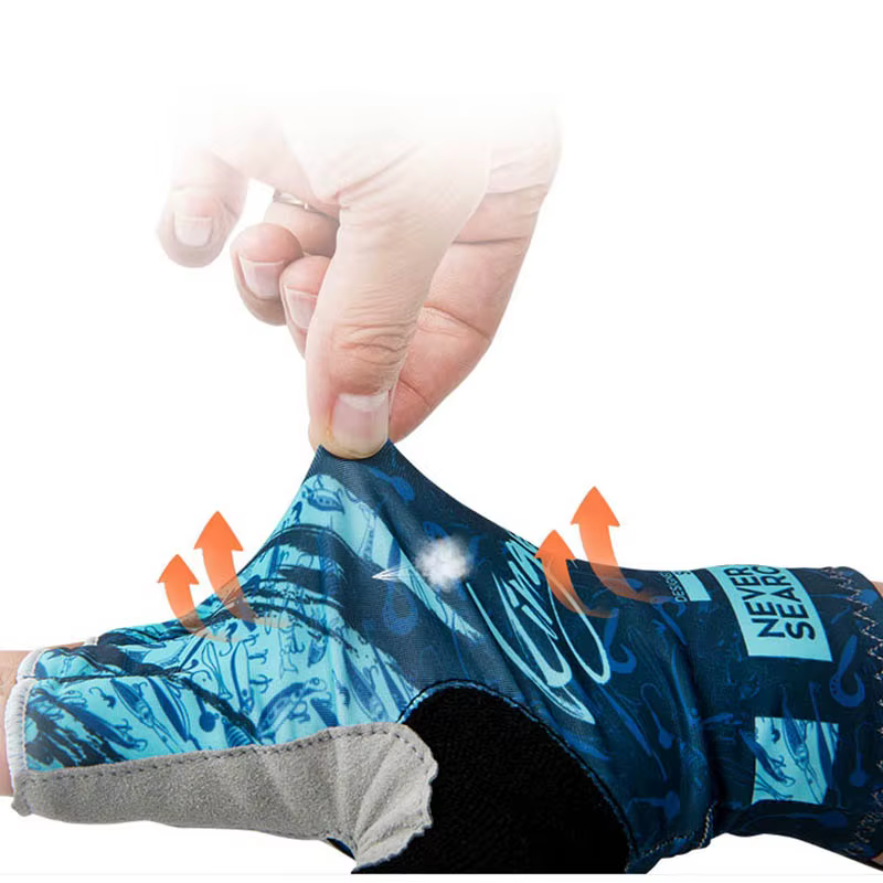 Guantes King Lure medio dedo – Transpirables antideslizantes