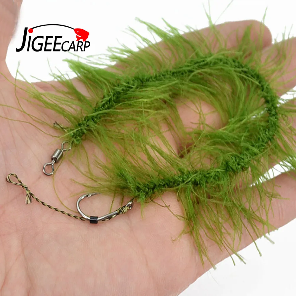 JIGEECARP aparejos para pesca de carpa con hierba – juego sedal - imagen 2